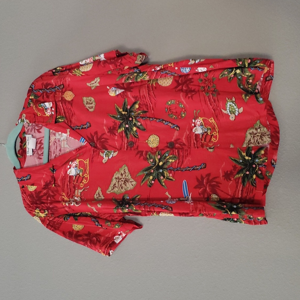 Hawaiian Christmas Shirt Size 12